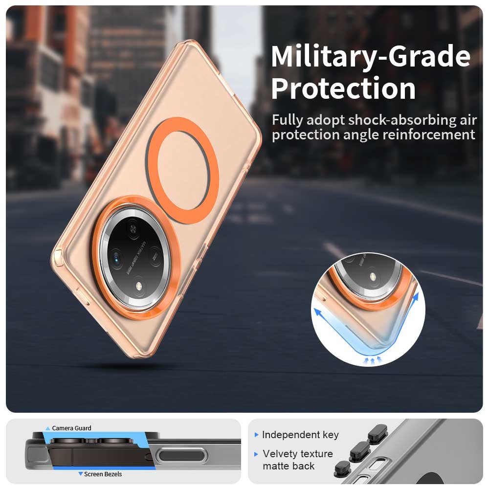  Honor Magic7 Lite Skal MagSafe Hybrid Orange - Teknikhallen.se