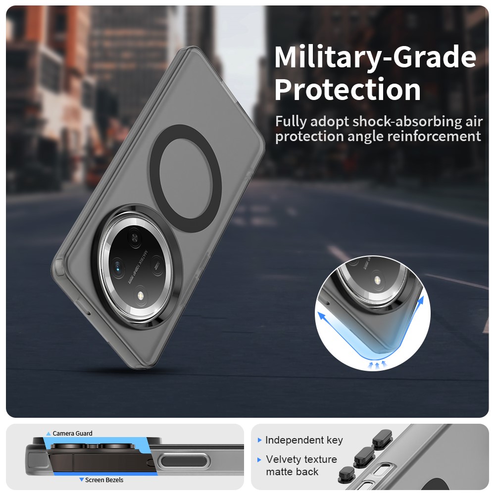  Honor Magic7 Lite Skal MagSafe Hybrid Svart - Teknikhallen.se