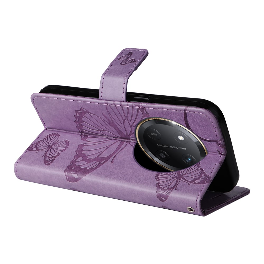  Honor Magic7 Lite Fodral Med Fjäril Tryck Lila - Teknikhallen.se