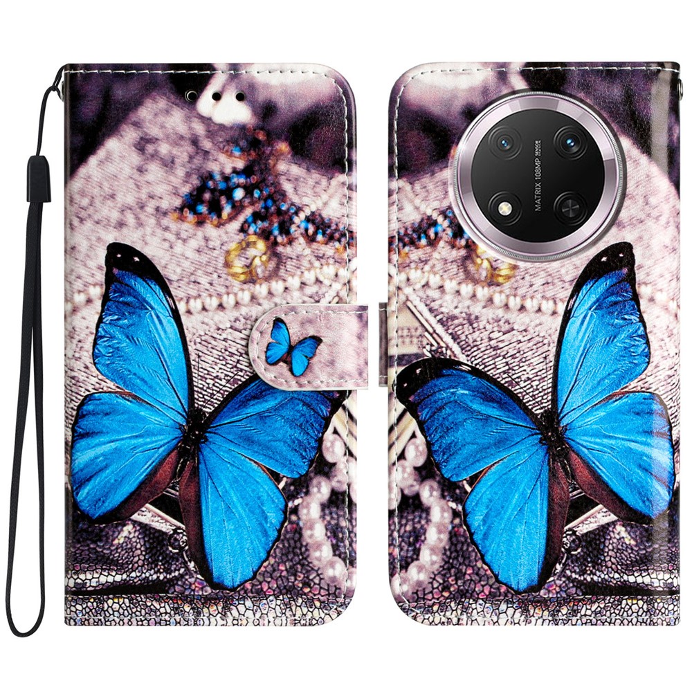  Honor Magic7 Lite Fodral Med Tryck Blå Fjäril - Teknikhallen.se