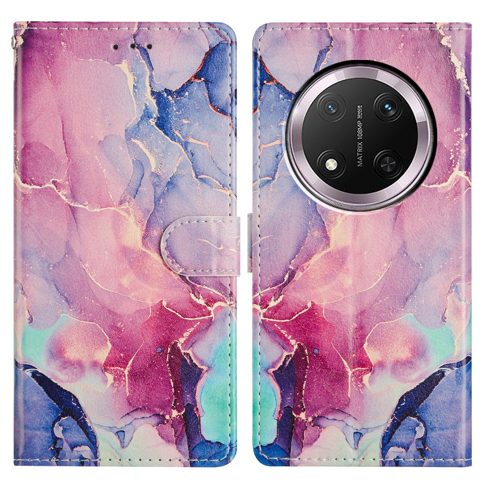  Honor Magic7 Lite Fodral Med Tryck Rosa Marmor - Teknikhallen.se