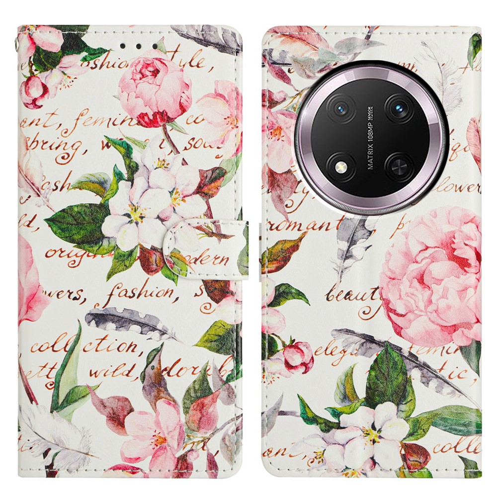  Honor Magic7 Lite Fodral Med Tryck Blommor - Teknikhallen.se