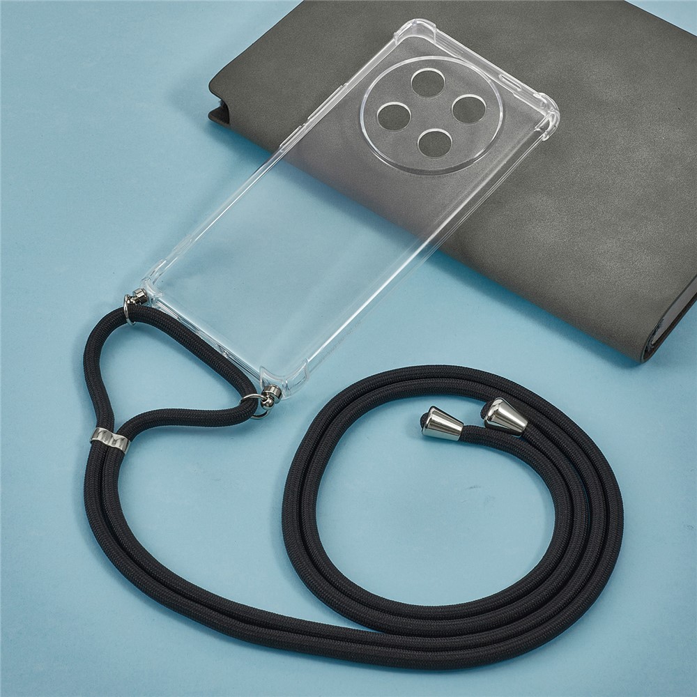  Honor Magic7 Lite Skal TPU Med Mobilsnöre Transparent - Teknikhallen.se