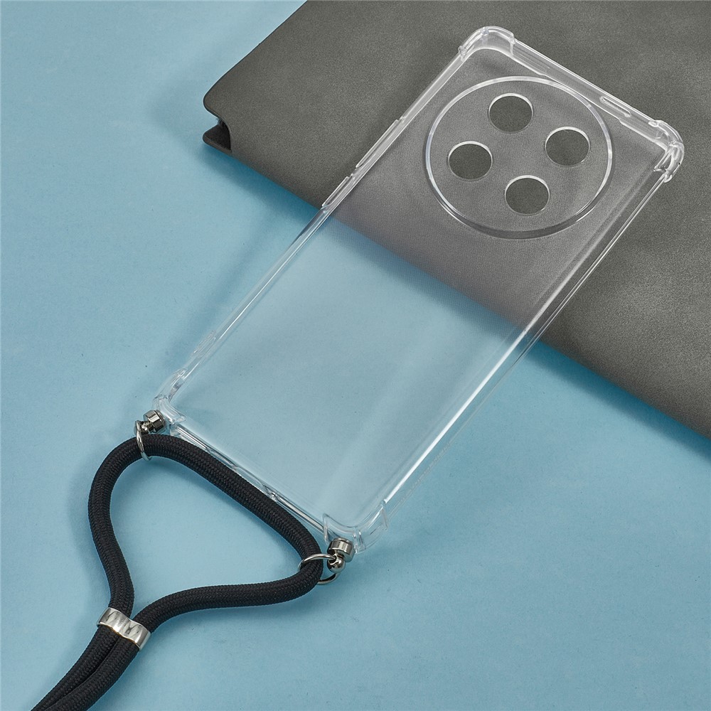  Honor Magic7 Lite Skal TPU Med Mobilsnöre Transparent - Teknikhallen.se