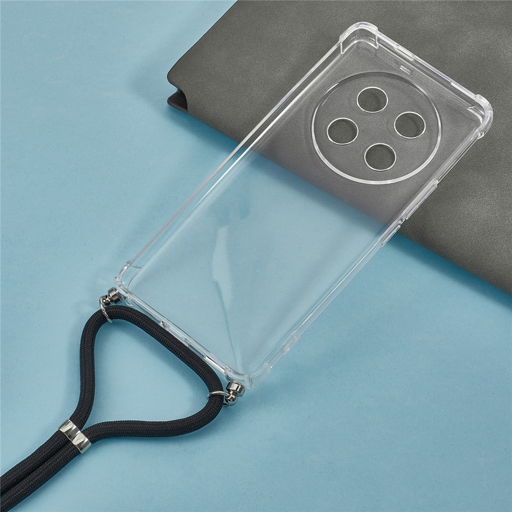  Honor Magic7 Lite Skal TPU Med Mobilsnöre Transparent - Teknikhallen.se