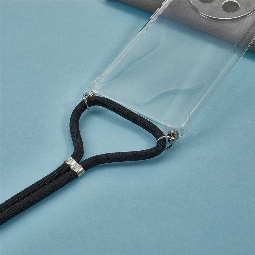  Honor Magic7 Lite Skal TPU Med Mobilsnöre Transparent - Teknikhallen.se