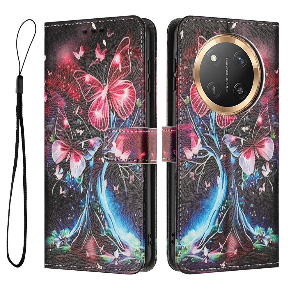  Honor Magic7 Lite Fodral Med Tryck Fjäril / Träd - Teknikhallen.se