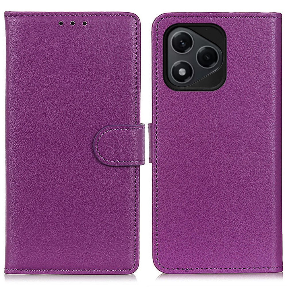  Honor 400 Lite Fodral Litchi Läder Lila - Teknikhallen.se