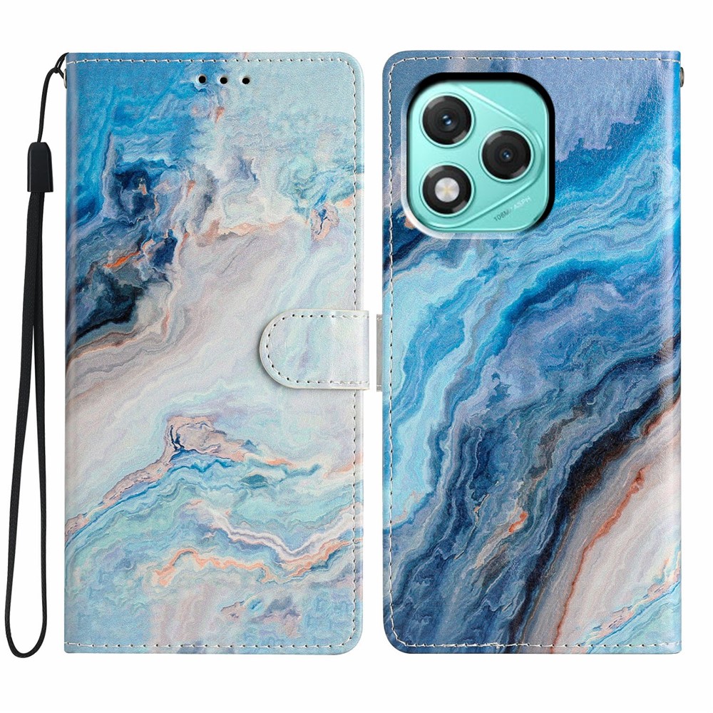  Honor 400 Lite Fodral Med Tryck Blå Marmor - Teknikhallen.se