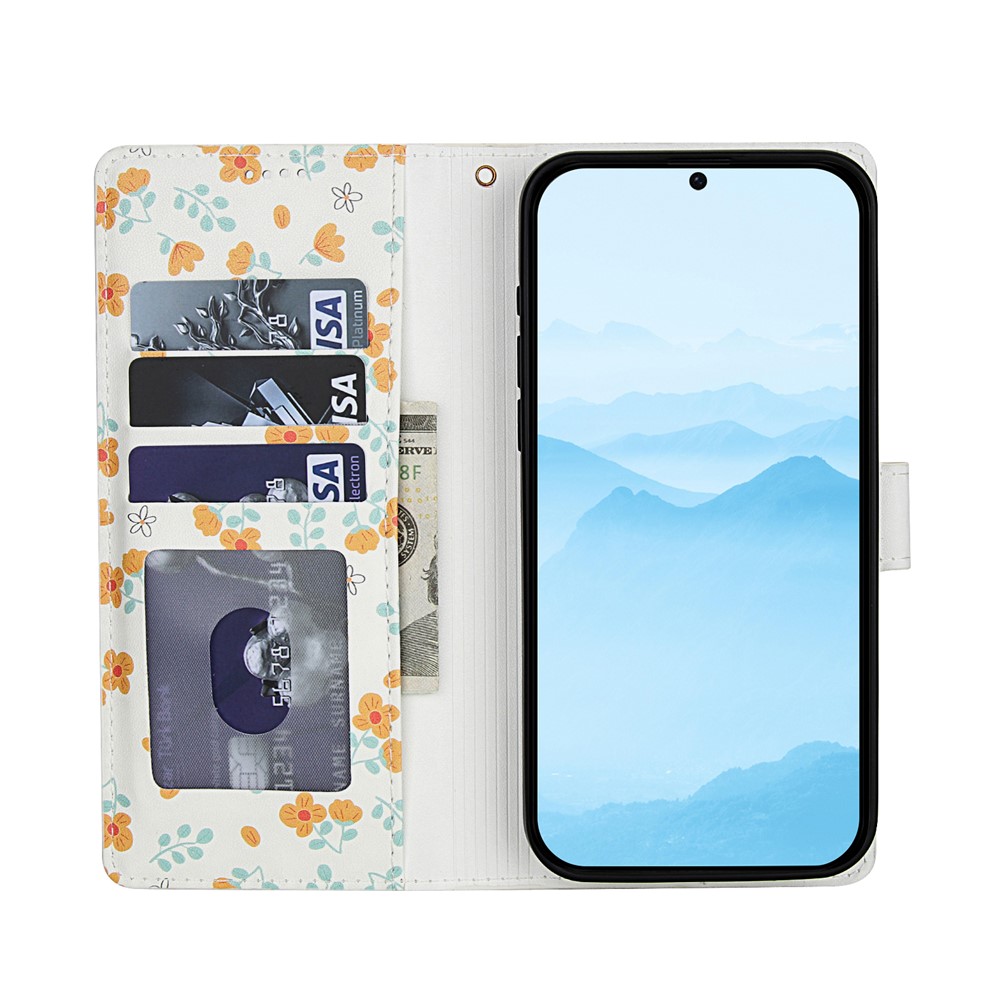  Honor 400 Lite Fodral Rhombus Läder Blommor Vit - Teknikhallen.se