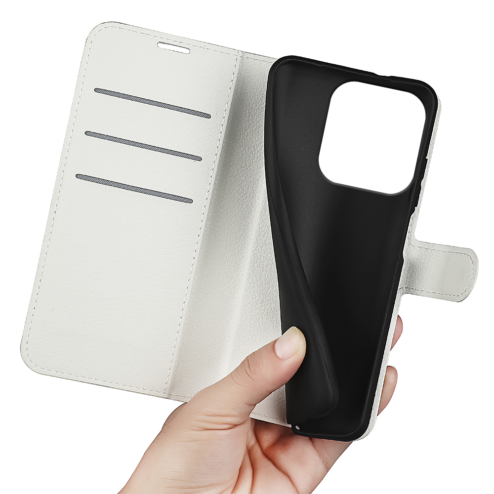  Honor 400 Smart Fodral Litchi Läder Vit - Teknikhallen.se