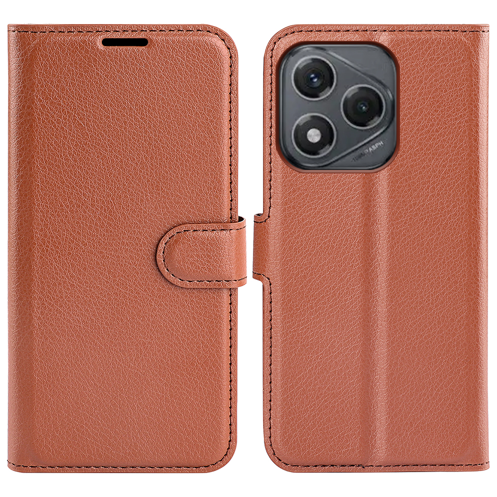  Honor 400 Smart Fodral Litchi Läder Brun - Teknikhallen.se