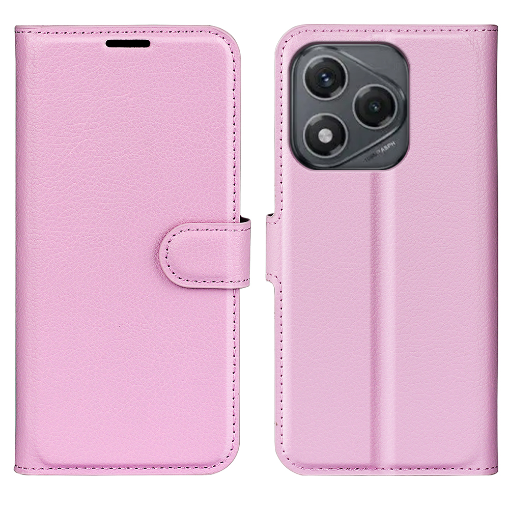  Honor 400 Smart Fodral Litchi Läder Ljus Rosa - Teknikhallen.se