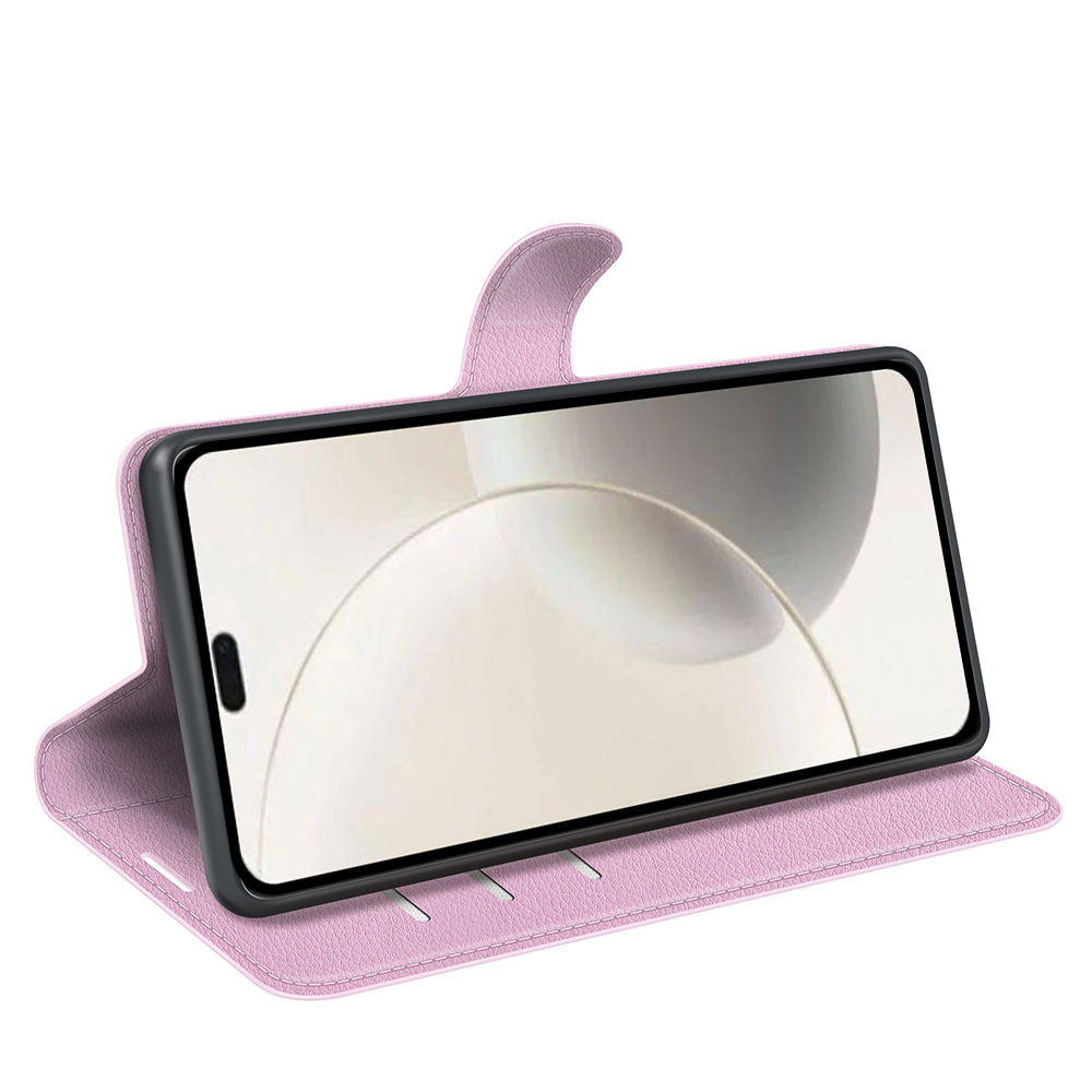  Honor 400 Smart Fodral Litchi Läder Ljus Rosa - Teknikhallen.se