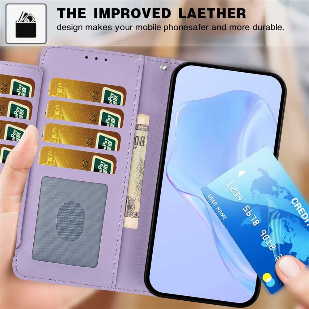  Honor 400 Lite Plånboksfodral Läder Lila - Teknikhallen.se