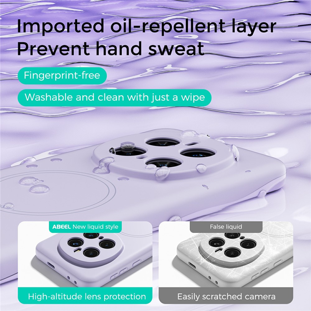 ABEEL ABEEL Honor Magic7 Pro Skal MagSafe Liquid Silicone Beige - Teknikhallen.se