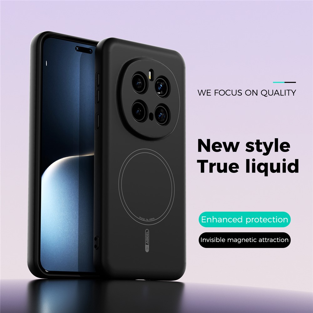 ABEEL ABEEL Honor Magic7 Pro Skal MagSafe Liquid Silicone Svart - Teknikhallen.se