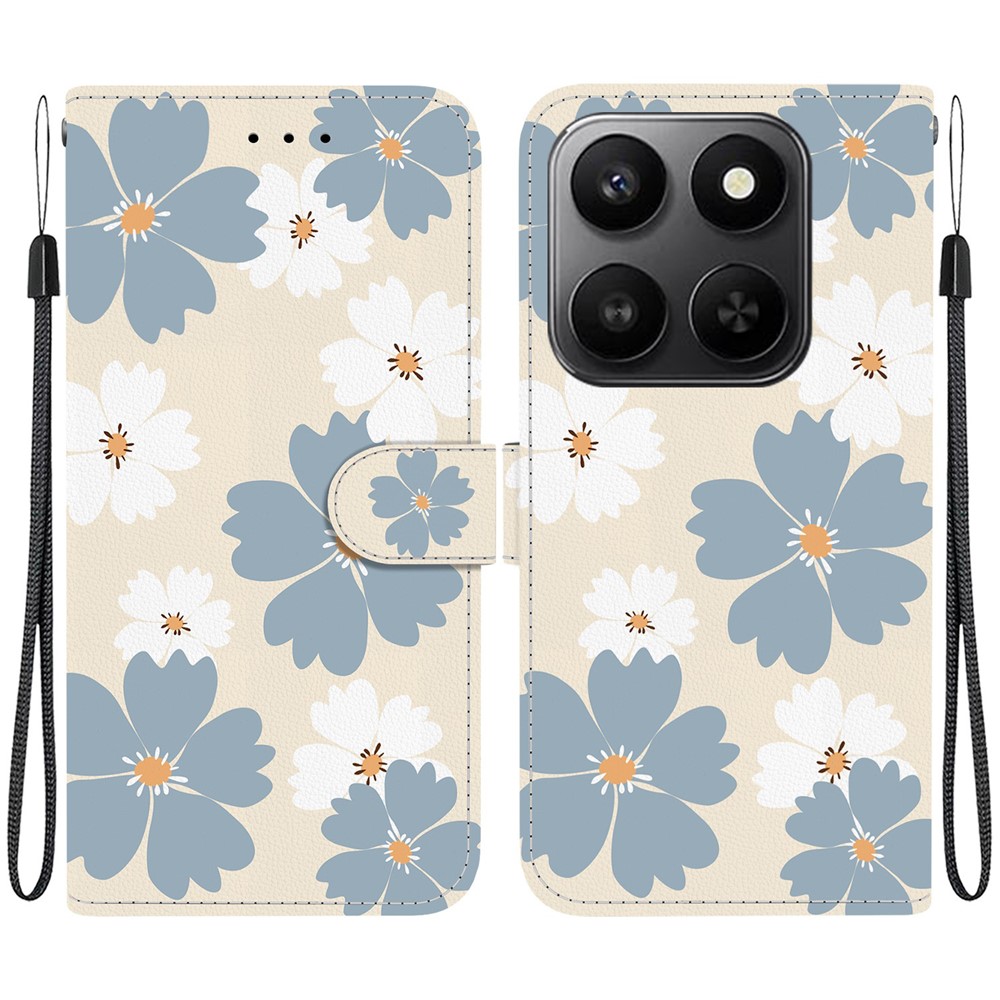  Honor 400 Smart Fodral Läder Blue Daisy - Teknikhallen.se