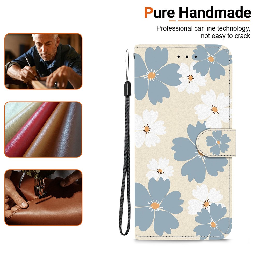  Honor 400 Smart Fodral Läder Blue Daisy - Teknikhallen.se