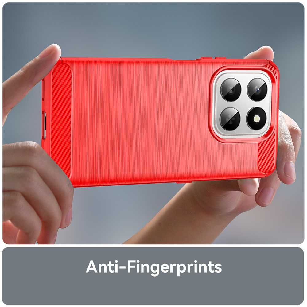  Honor 400 Smart Skal Borstad Stål Textur Röd - Teknikhallen.se