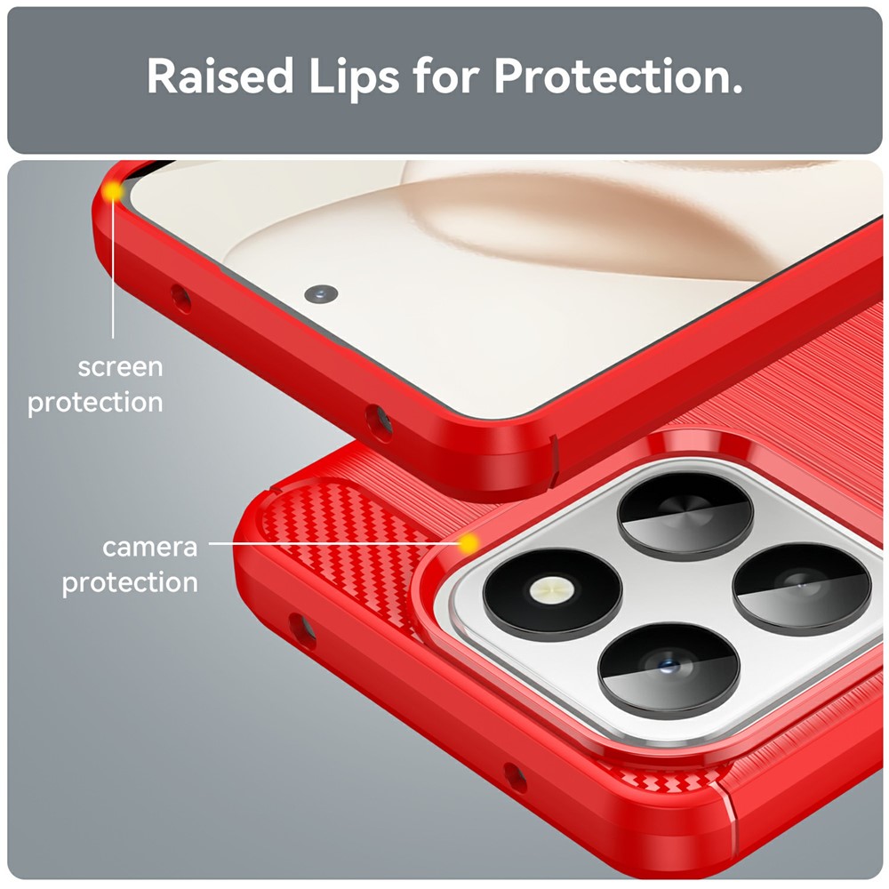  Honor 400 Smart Skal Borstad Stål Textur Röd - Teknikhallen.se