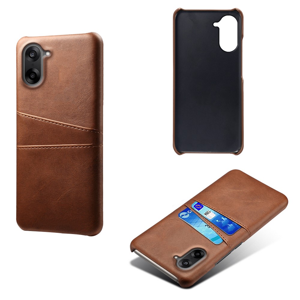  OnePlus Nord CE5 Läderbelagt Skal Med Kortfack Brun - Teknikhallen.se