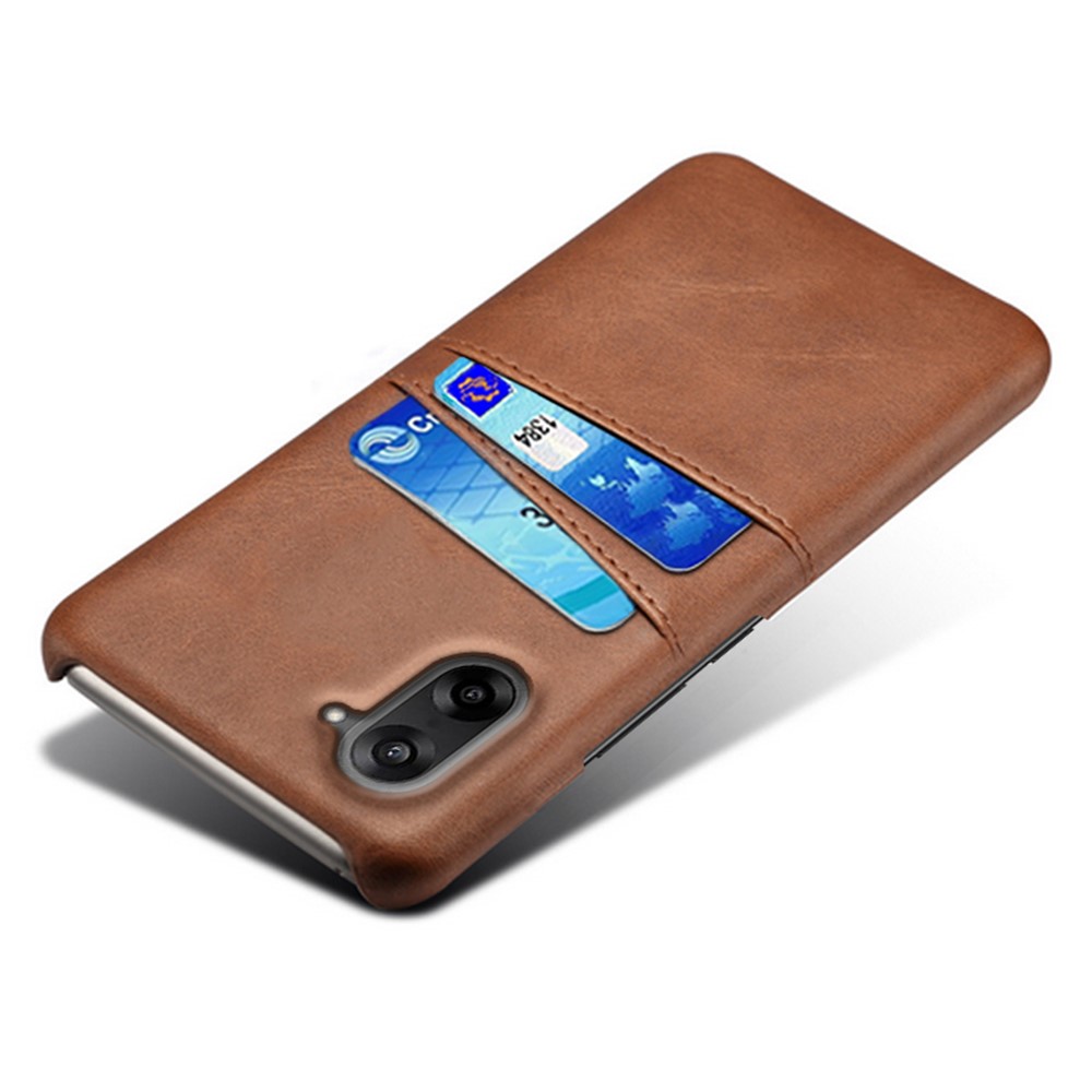  OnePlus Nord CE5 Läderbelagt Skal Med Kortfack Brun - Teknikhallen.se
