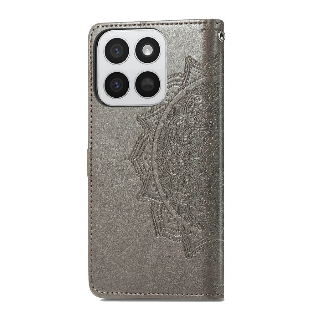  Honor 400 Smart Fodral Mandala Läder Grå - Teknikhallen.se