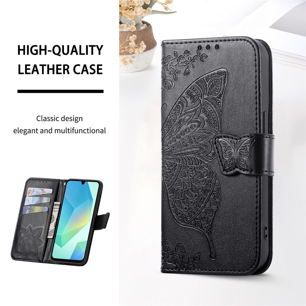  Honor 400 Smart Fodral Med Fjäril Tryck Svart - Teknikhallen.se