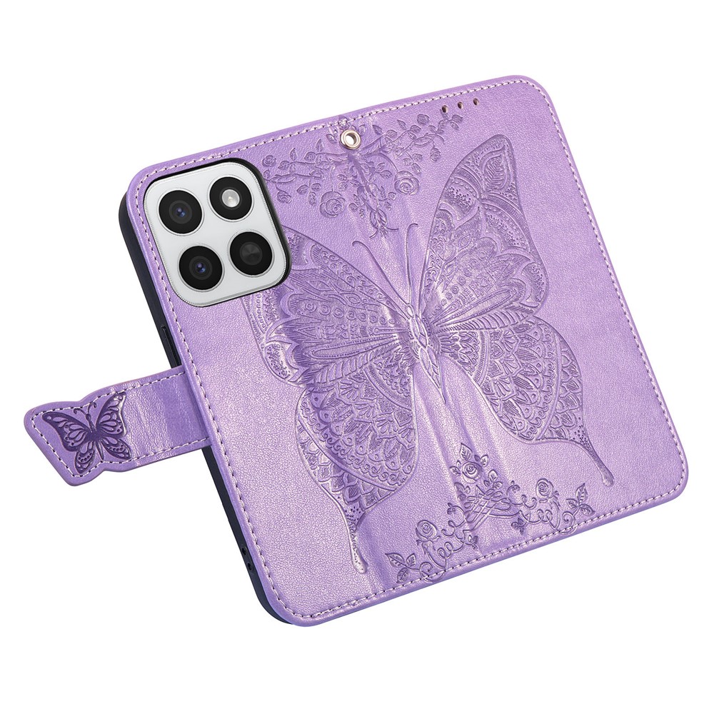  Honor 400 Smart Fodral Med Fjäril Tryck Lila - Teknikhallen.se