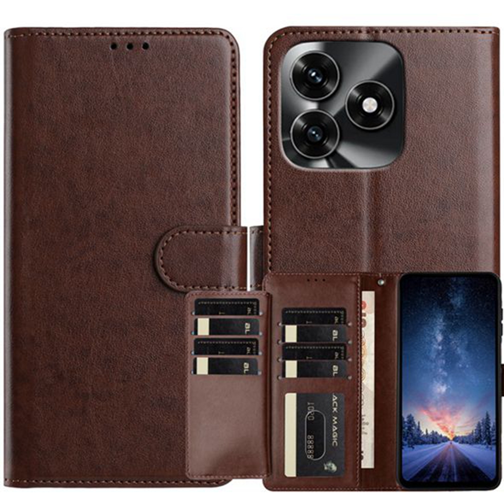  Honor X5c Plus Fodral Multifunktionellt Brun - Teknikhallen.se