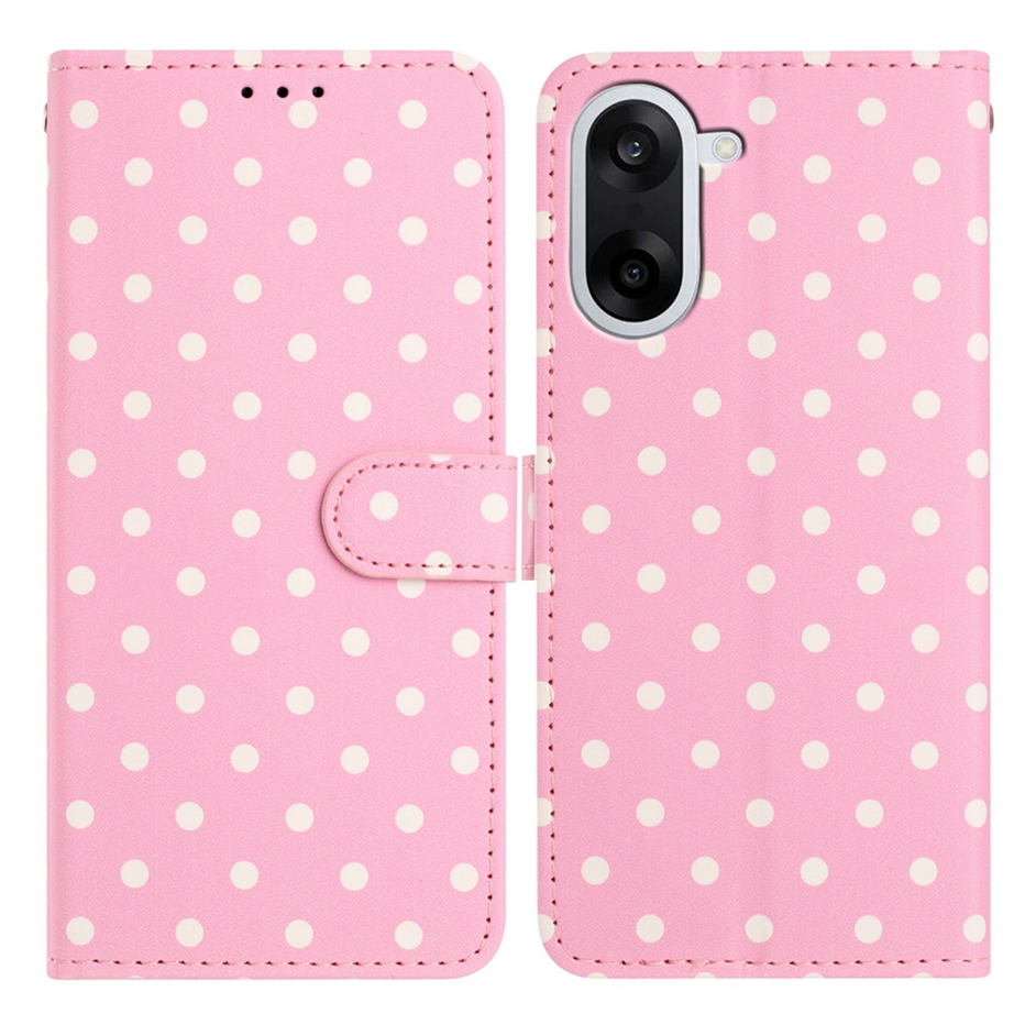  OnePlus Nord CE5 Fodral Polka Dot Rosa / Vit - Teknikhallen.se