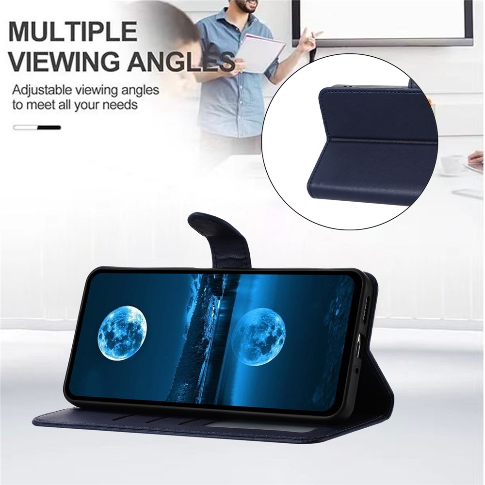  Honor X5c Plus Plånboksfodral Läder Blå - Teknikhallen.se