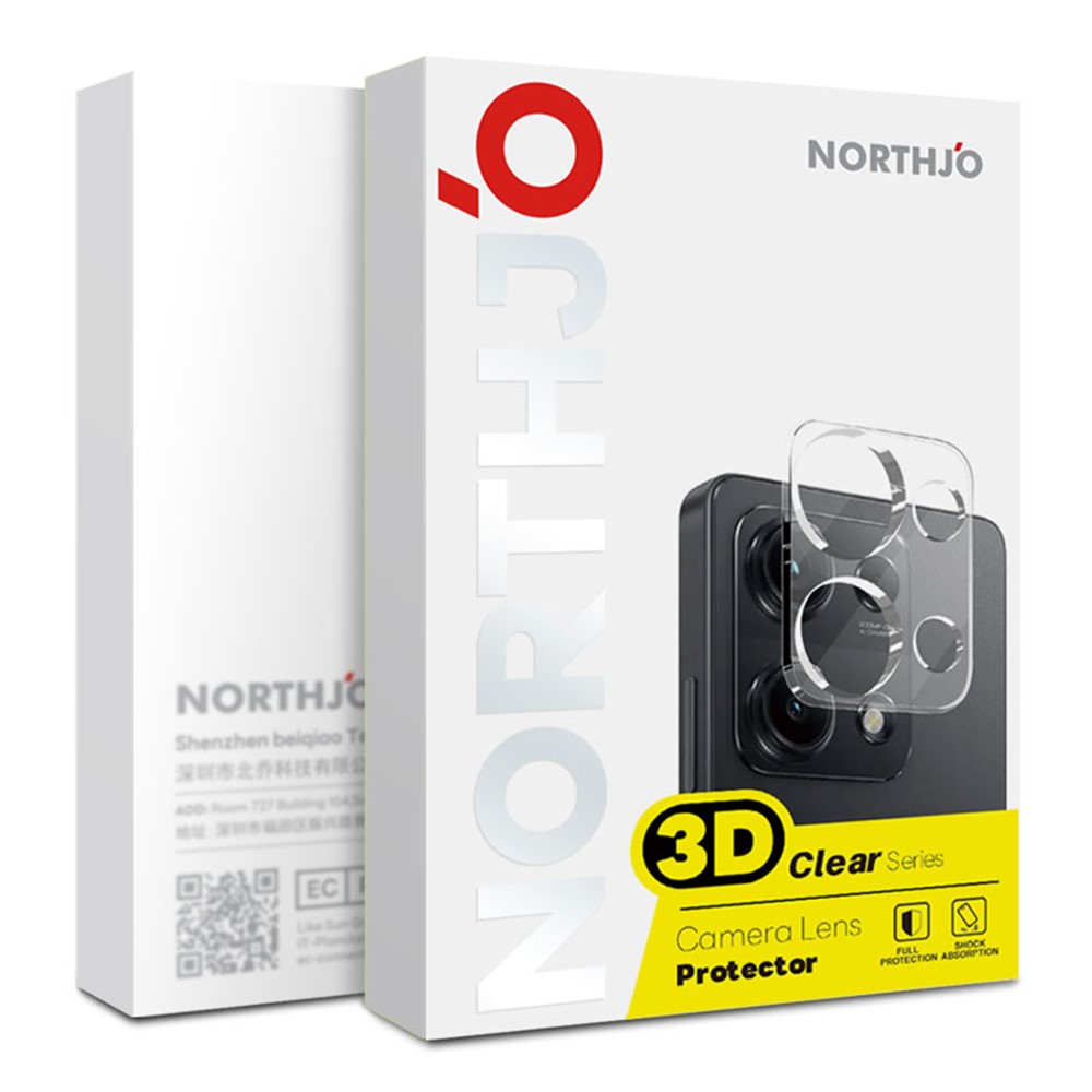 NORTHJO NORTHJO Honor 400 Lite 2-PACK Linsskydd Härdat Glas Transparent - Teknikhallen.se