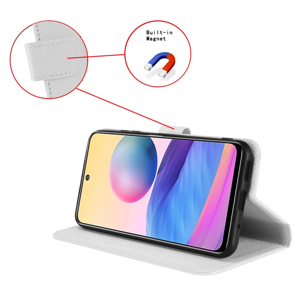  Motorola Moto G15 / G15 Power Fodral Läder Vit - Teknikhallen.se