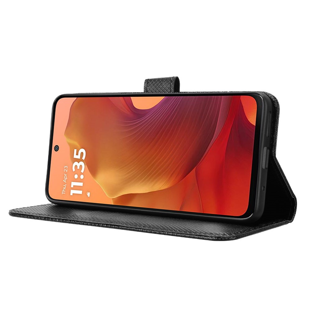  Motorola Moto G15 / G15 Power Fodral Läder Svart - Teknikhallen.se