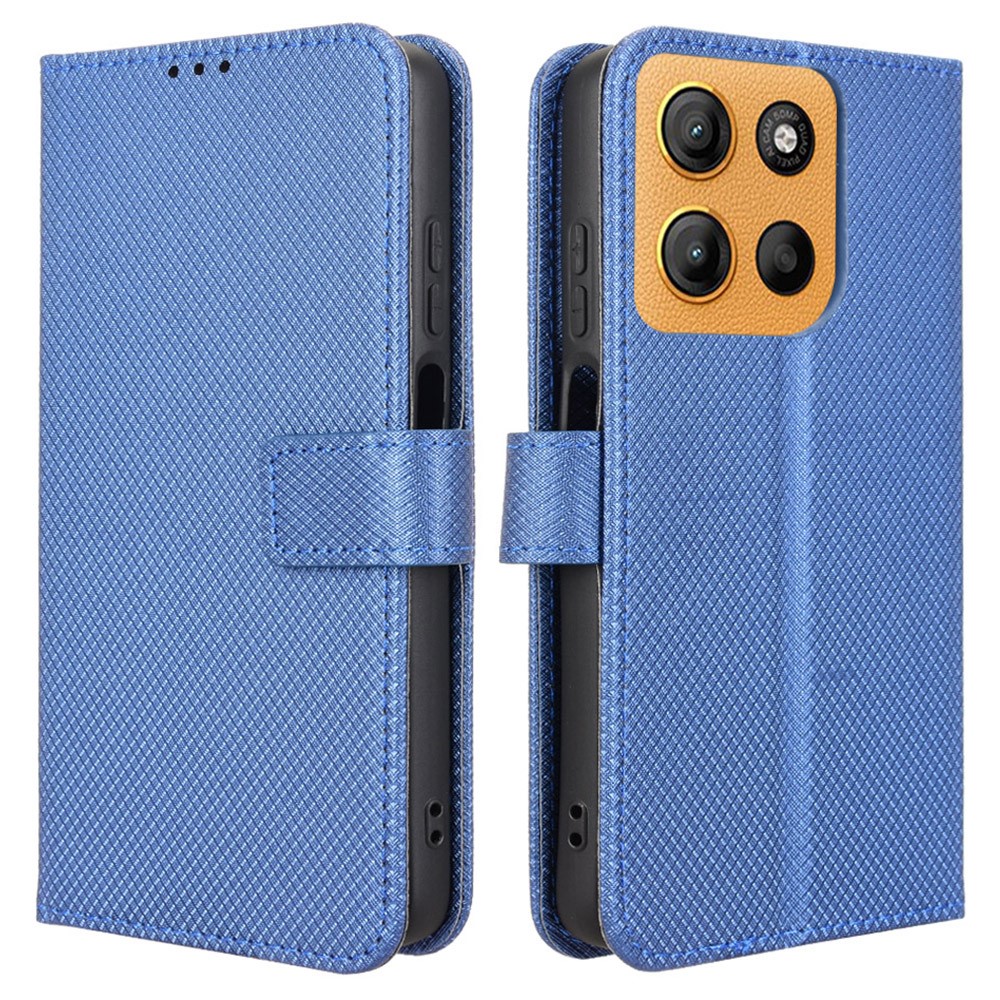  Motorola Moto G15 / G15 Power Fodral Läder Blå - Teknikhallen.se