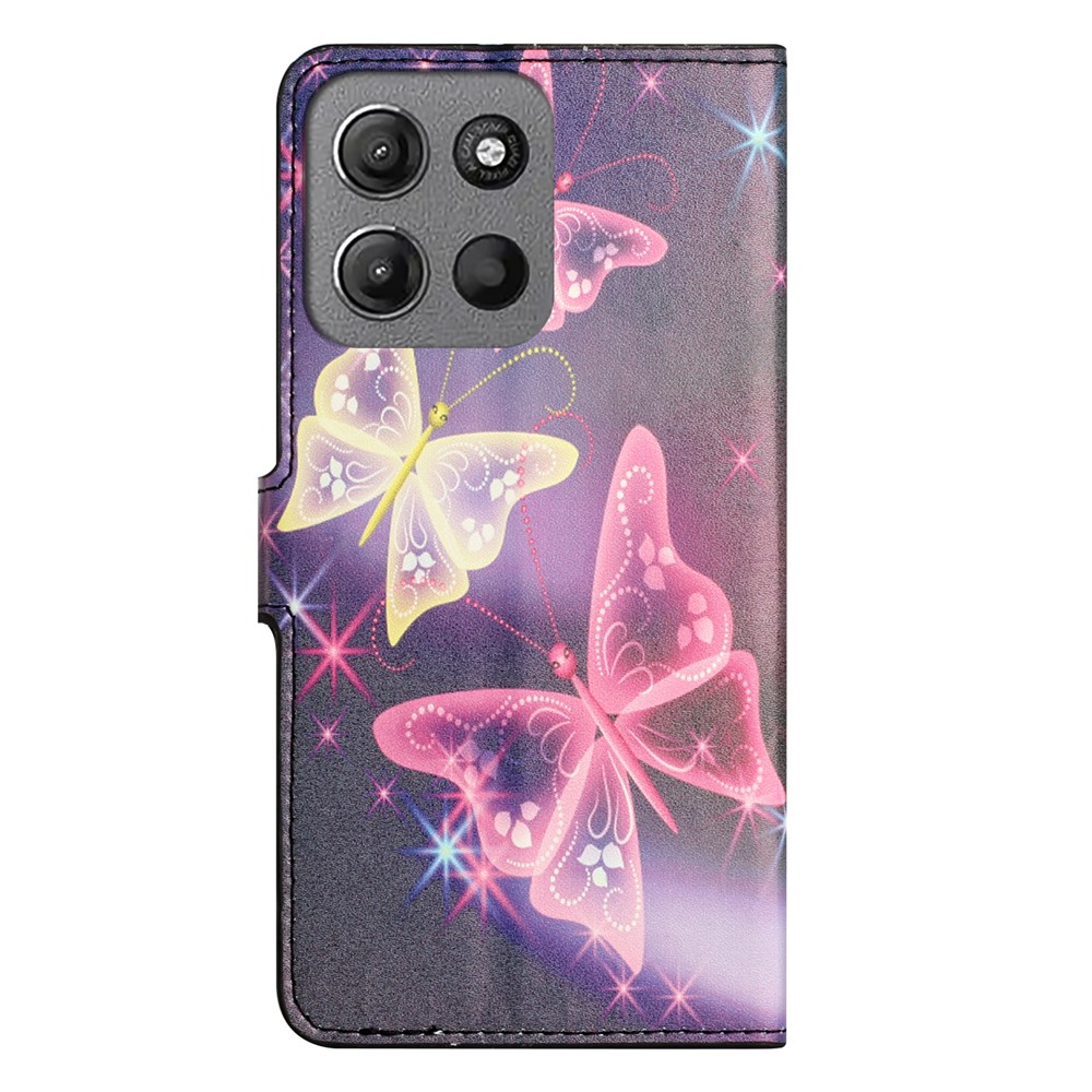  Motorola Moto G15 / G15 Power Fodral Med Tryck Fjärilar - Teknikhallen.se