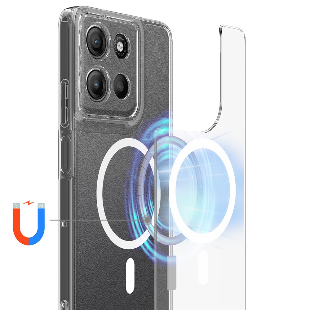  Motorola Moto G15/G15 Power Skal MagSafe Hybrid Transparent - Teknikhallen.se