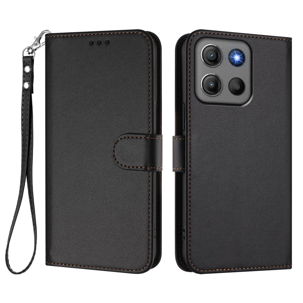  Motorola Moto G15 / G15 Power Fodral Läder Svart - Teknikhallen.se