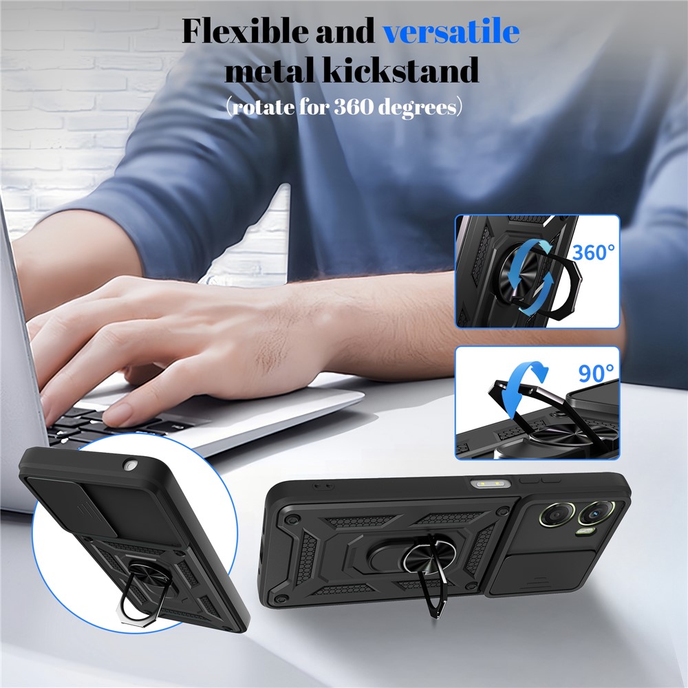  Motorola Moto G06/G06 Power Skal CamShield Ring Hybrid Guld - Teknikhallen.se