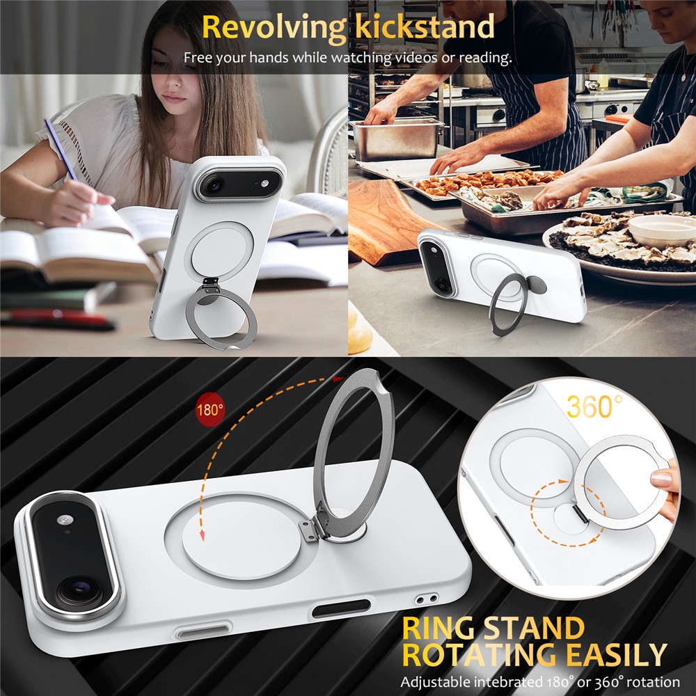  iPhone Air Skal MagSafe Kickstand Hybrid Vit - Teknikhallen.se