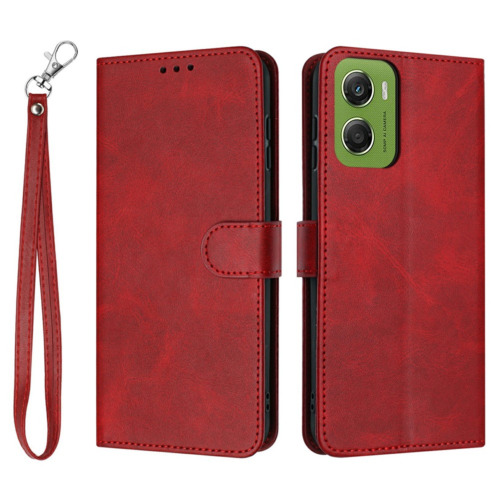  Motorola Moto G06 / G06 Power Fodral Läder Röd - Teknikhallen.se