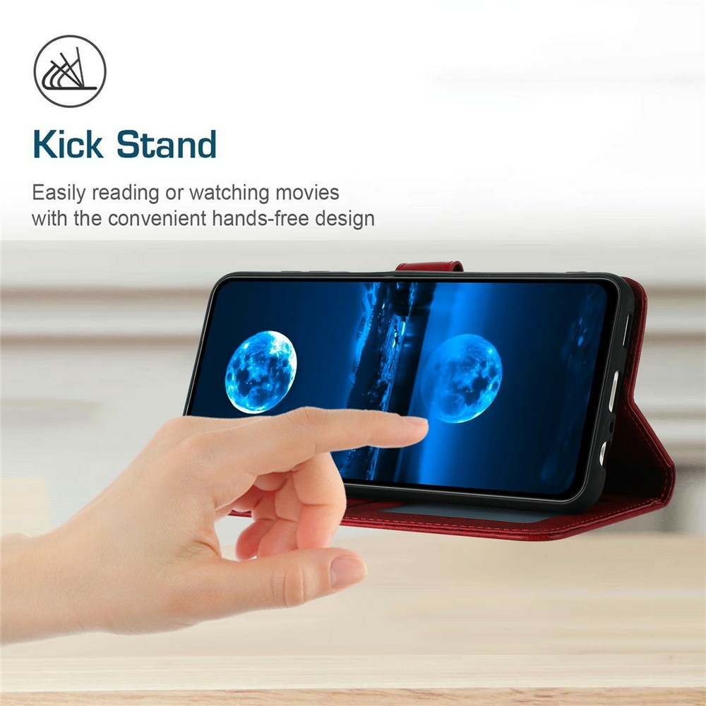  Motorola Moto G06 / G06 Power Fodral Läder Röd - Teknikhallen.se