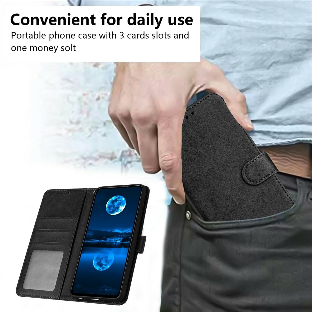  Motorola Moto G06 / G06 Power Fodral Läder Svart - Teknikhallen.se