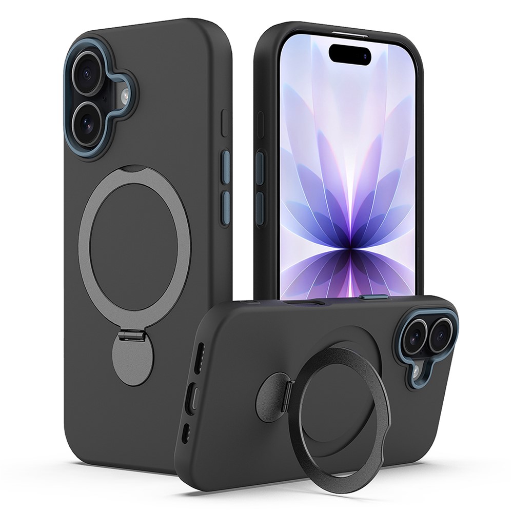  iPhone 17 Skal MagSafe Kickstand Hybrid Svart - Teknikhallen.se