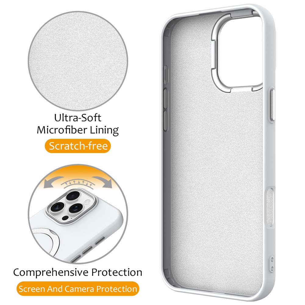  iPhone 16 Pro Skal MagSafe Kickstand Hybrid Vit - Teknikhallen.se