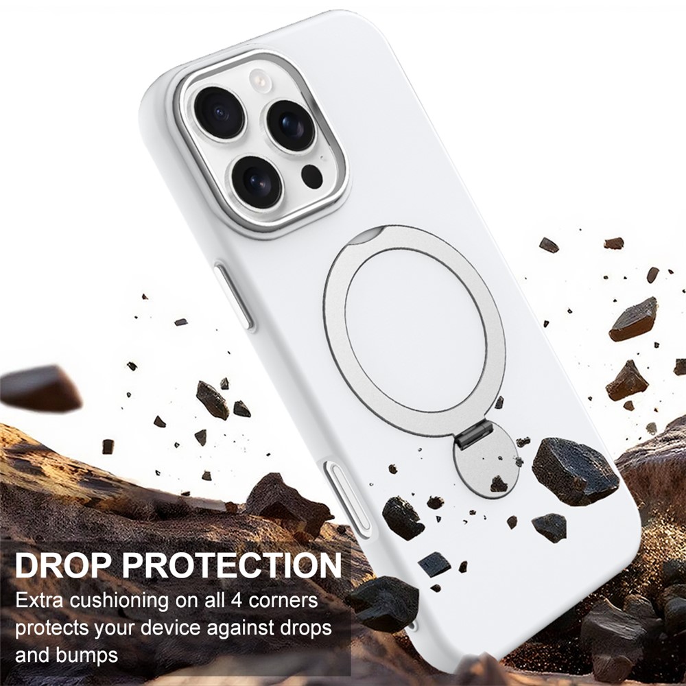  iPhone 16 Pro Skal MagSafe Kickstand Hybrid Vit - Teknikhallen.se