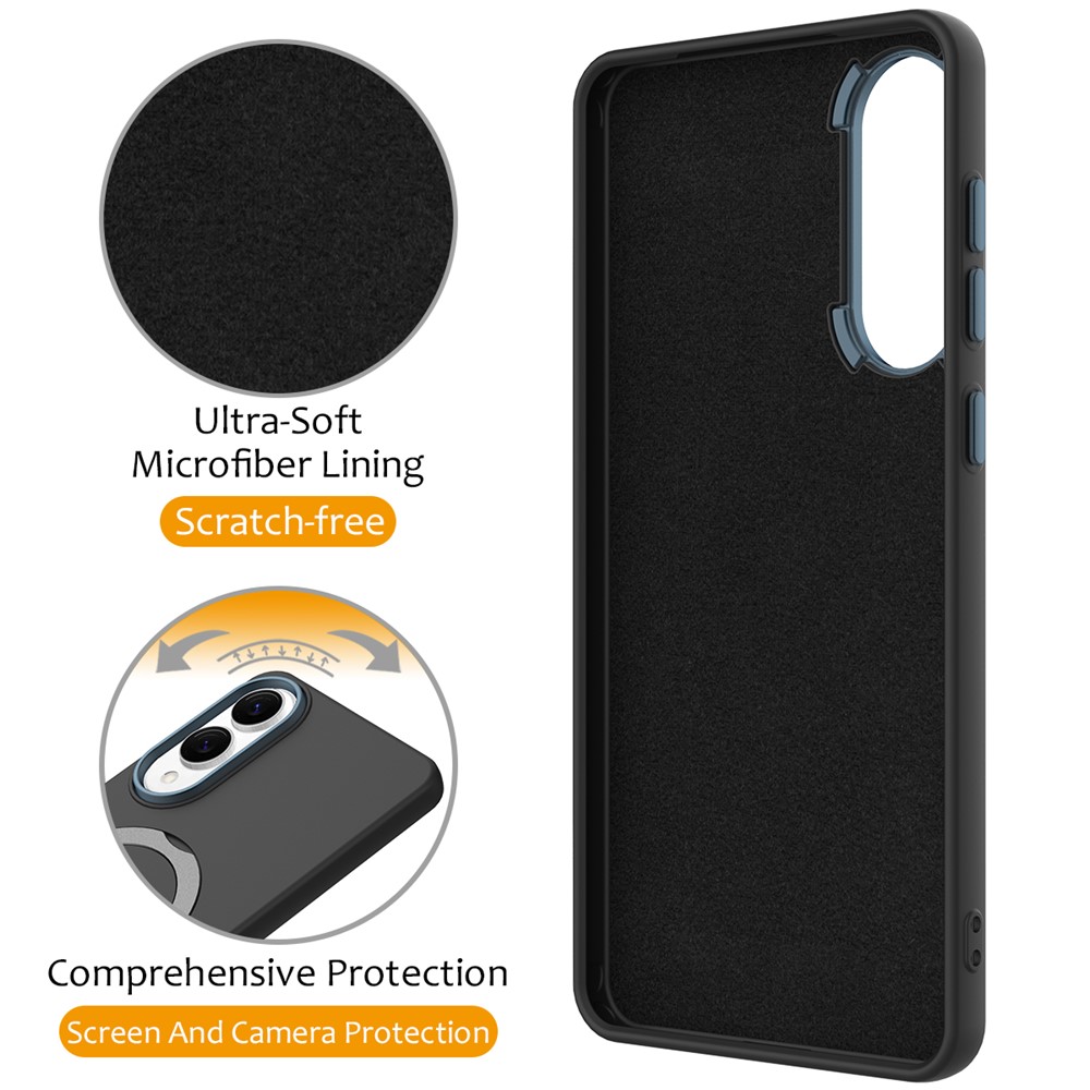  Samsung Galaxy S25 Edge Skal MagSafe Kickstand Hybrid Svart - Teknikhallen.se