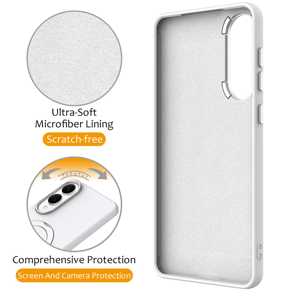  Samsung Galaxy S25 Edge Skal MagSafe Kickstand Hybrid Vit - Teknikhallen.se